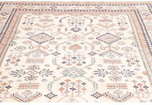 Tappeto Kazak Fine Stilizzato Avorio Blu 204x295 Cm