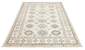 Tappeto Kazak Fine Geometrico Avorio Blu 172x240 Cm