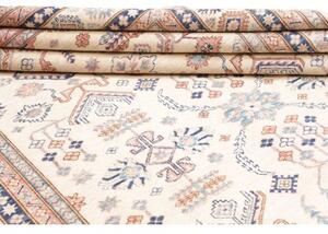 Tappeto Kazak Fine Stilizzato Avorio Blu 204x295 Cm