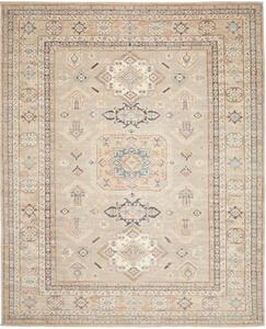 Tappeto Kazak Fine Stilizzato Grigio Tortora Blu Avio 250x301 Cm