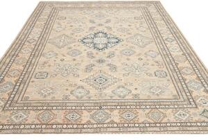 Tappeto Kazak Fine Stilizzato Beige Blu 247x308 Cm