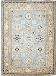 Tappeto Kazak Fine Geometrico Celeste Beige 249x340 Cm