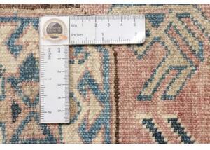 Tappeto Kazak Fine Stilizzato Grigio Tortora Blu Avio 250x301 Cm