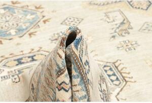Tappeto Kazak Fine Geometrico Avorio Blu 264x375 Cm