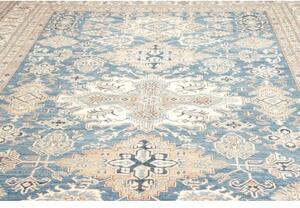 Tappeto Kazak Fine Stilizzato Blu Beige 310x423 Cm