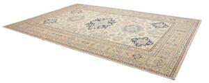 Tappeto Kazak Fine Stilizzato Beige Blu 271x396 Cm