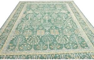 Tappeto Zigler Fine Stilizzato Verde Petrolio Beige 279x354 Cm
