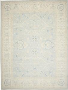 Tappeto Zigler Fine Stilizzato Celeste Avorio 279x364 Cm