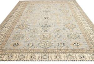 Tappeto Kazak Fine Stilizzato Azzurro Beige 280x369 Cm
