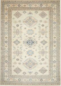 Tappeto Kazak Fine Geometrico Avorio Blu 264x375 Cm
