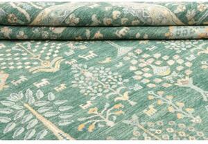 Tappeto Zigler Fine Stilizzato Verde Petrolio Beige 279x354 Cm