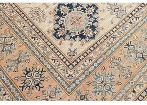 Tappeto Kazak Fine Stilizzato Beige Blu 271x396 Cm