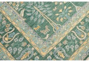Tappeto Zigler Fine Stilizzato Verde Petrolio Beige 279x354 Cm