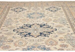 Tappeto Kazak Fine Stilizzato Beige Blu 271x396 Cm