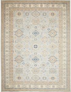 Tappeto Kazak Fine Stilizzato Azzurro Beige 280x369 Cm