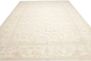 Tappeto Zigler Extra Fine Floreale Avorio Grigio Chiaro 294x396 Cm