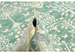 Tappeto Zigler Fine Stilizzato Verde Petrolio Beige 279x354 Cm