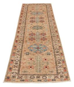 Tappeto Kazak Fine Stilizzato Beige Blu Corsia 81x256 Cm
