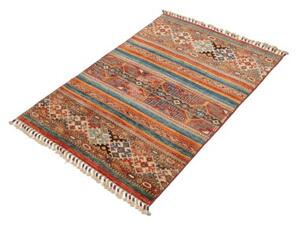 Tappeto Samarkand Geometrico Rosso Mattone Blu Petrolio 79x115 Cm