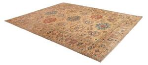 Tappeto Kazak Fine Stilizzato Sabbia Blu Petrolio 252x315 Cm