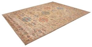 Tappeto Kazak Fine Stilizzato Sabbia Blu Petrolio 252x315 Cm