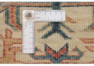 Tappeto Kazak Fine Geometrico Beige Blu Corsia 84x255 Cm