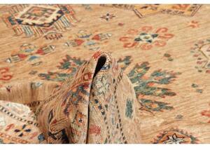 Tappeto Kazak Fine Stilizzato Sabbia Blu Petrolio 252x315 Cm