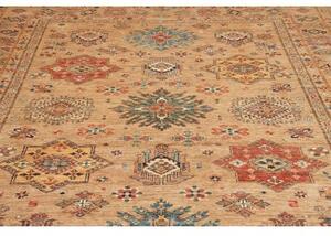 Tappeto Kazak Fine Stilizzato Sabbia Blu Petrolio 252x315 Cm