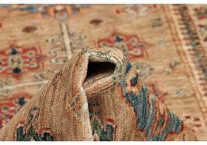 Tappeto Kazak Fine Stilizzato Beige Blu Corsia 81x256 Cm