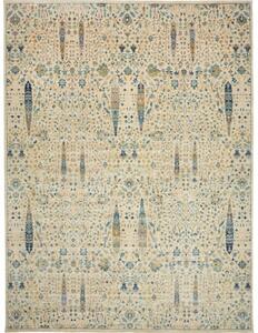 Tappeto Floralia Stilizzato Avorio Blu 273x367 Cm