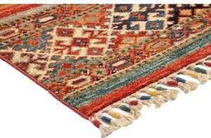 Tappeto Samarkand Geometrico Rosso Mattone Blu Petrolio 79x115 Cm