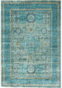 Tappeto Kairo Medaglione Verde Petrolio Avorio 125x182 Cm