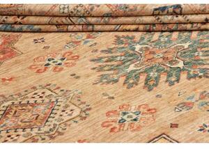 Tappeto Kazak Fine Stilizzato Sabbia Blu Petrolio 252x315 Cm