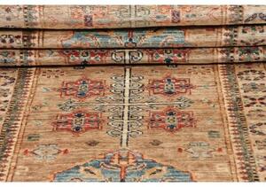 Tappeto Kazak Fine Stilizzato Beige Blu Corsia 81x256 Cm