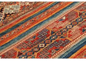 Tappeto Samarkand Geometrico Rosso Mattone Blu Petrolio 79x115 Cm