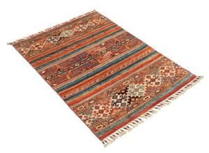 Tappeto Samarkand Geometrico Rosso Mattone Blu Petrolio 79x115 Cm