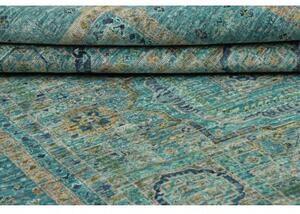 Tappeto Kairo Medaglione Verde Petrolio Avorio 125x182 Cm