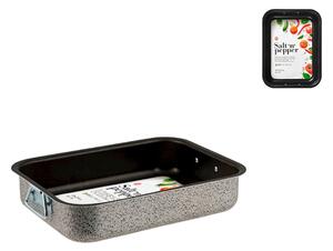 Rosticcera Salt N' Pepper in alluminio antiaderente 6 strati con anelli cm 30x22