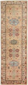 Tappeto Kazak Fine Stilizzato Beige Blu Corsia 81x256 Cm
