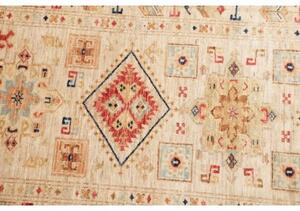 Tappeto Kazak Fine Geometrico Beige Ruggine Corsia 81x305 Cm