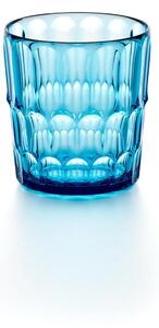 BICCHIERI Bassi VANITY in Cristallo Acrilico Bio-based confezione da 6 pezzi diametro � 8,5xh 9,2 cm- 360 cc BPA FREE colore Azzurro mare