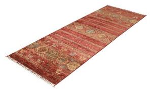 Tappeto Istintia Geometrico Rosso Beige Corsia 75x209 Cm