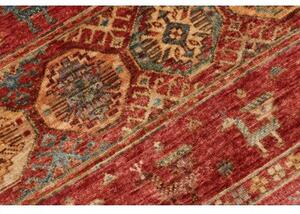 Tappeto Istintia Geometrico Rosso Beige Corsia 75x209 Cm