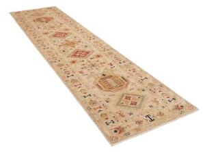 Tappeto Kazak Fine Geometrico Beige Ruggine Corsia 81x305 Cm