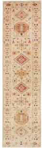 Tappeto Kazak Fine Geometrico Beige Ruggine Corsia 81x305 Cm