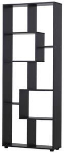 HOMCOM Libreria Moderna di Design a 8 Ripiani in Legno Truciolare, Arredamento Casa e Ufficio, 70x24x178cm Nero | Aosom Italy