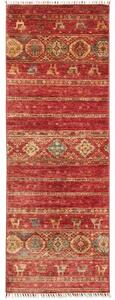 Tappeto Istintia Geometrico Rosso Beige Corsia 75x209 Cm