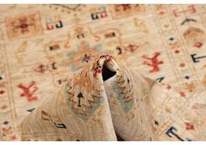 Tappeto Kazak Fine Geometrico Beige Ruggine Corsia 81x305 Cm