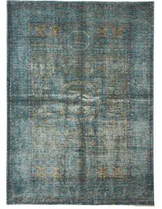 Tappeto Kairo Geometrico Blu Petrolio Rosso Corallo 170x235 Cm
