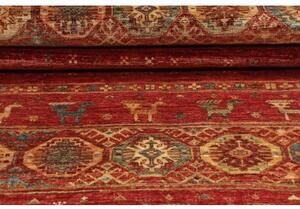 Tappeto Istintia Geometrico Rosso Beige Corsia 75x209 Cm